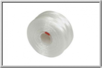 S-Lon, Size AA, Beading Thread, F�delgarn, white, 1 Spule